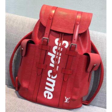 Louis Vuitton Replica Epi Leather Supreme Christopher PM Backpack M58828 Red 2017