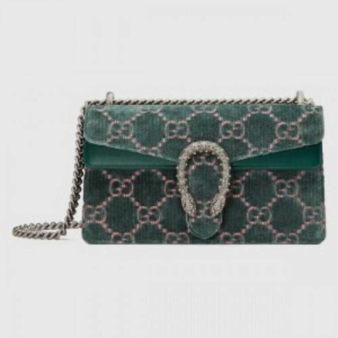 Gucci Green Dionysus GG VeLV Replicaet Small Bag
