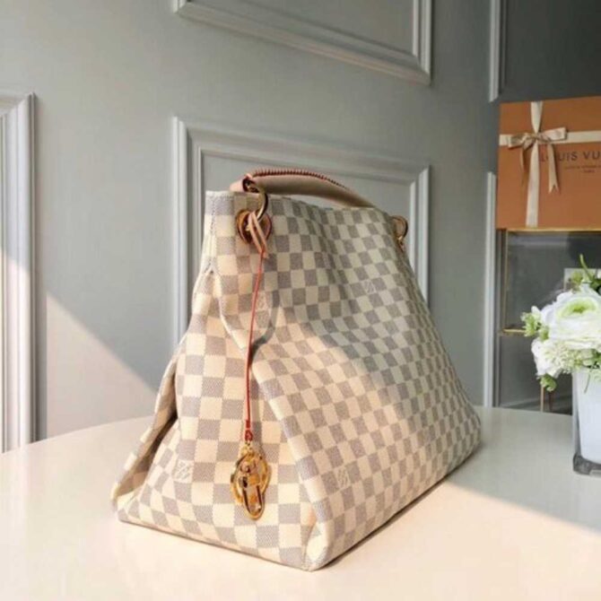 Louis Vuitton Replica Artsy MM Top Handle Bag N41174 Damier Azur Canvas 2017