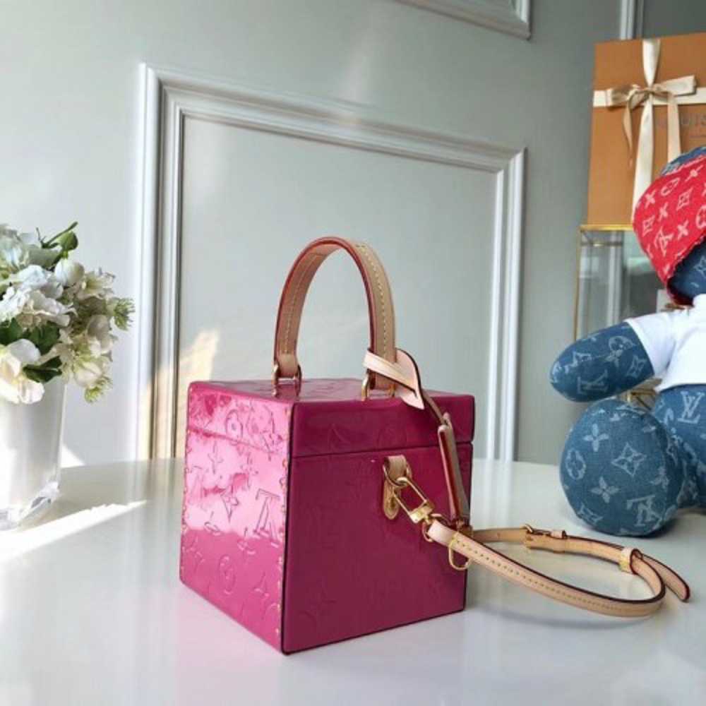 Louis Vuitton Replica Bleecker Box Top Handle Bag in Monogram Vernis  Leather M52464 Pink 2018 - AAAReplica