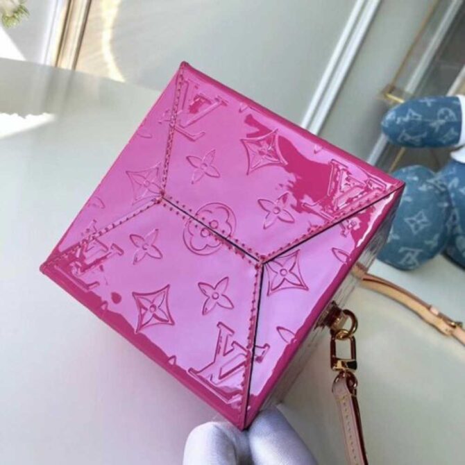 Louis Vuitton Replica Bleecker Box Top Handle Bag in Monogram Vernis Leather M52464 Pink 2018