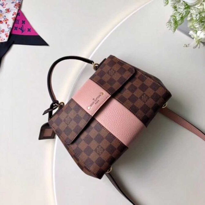 Louis Vuitton Replica Bond Street BB Handbag N41071 Damier Ebene Canvas/Pink 2018