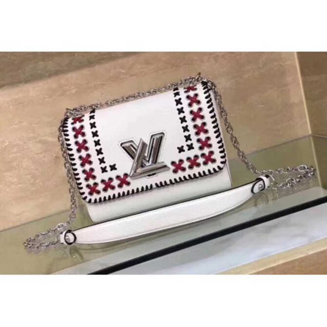 Louis Vuitton Replica Braiding And Beads EPI Twist MM Bag M42778 White 2016