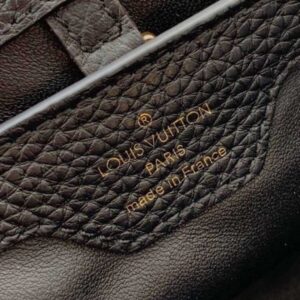Louis Vuitton Replica Capucines BB Bag Central Stripe Crocodile Black