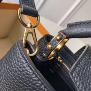Louis Vuitton Replica Capucines BB Bag Central Stripe Python N94220 Black