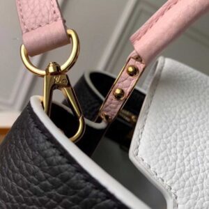 Louis Vuitton Replica Capucines BB Bag Colorblock Black/White/Pink