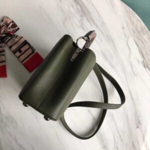 Louis Vuitton Replica Capucines BB Bag Python Handle Army Green