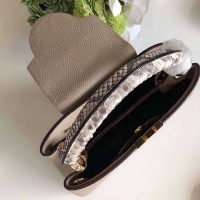 Louis Vuitton Replica Capucines BB Bag Python Handle N92041 Galet