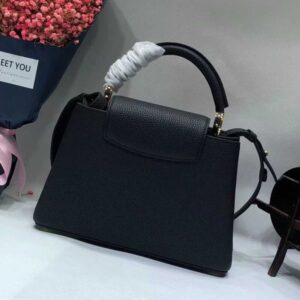 Louis Vuitton Replica Capucines BB Flower Smile Top Handle Bag M94519 Black 2018
