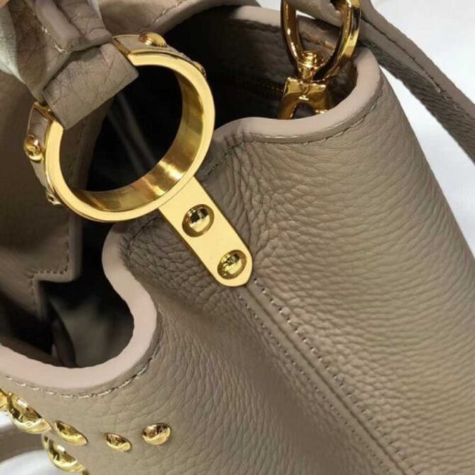 Louis Vuitton Replica Capucines BB Sun sculpture Top Handle Bag M48865 Grey 2018