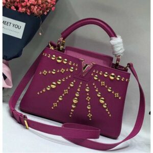 Louis Vuitton Replica Capucines BB Sun sculpture Top Handle Bag M48865 Purple 2018