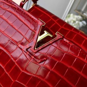 Louis Vuitton Replica Capucines BB Top Handle in Crocodilien Leather N93992 Red 2018