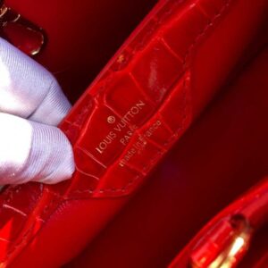 Louis Vuitton Replica Capucines BB Top Handle in Crocodilien Leather N93992 Red 2018