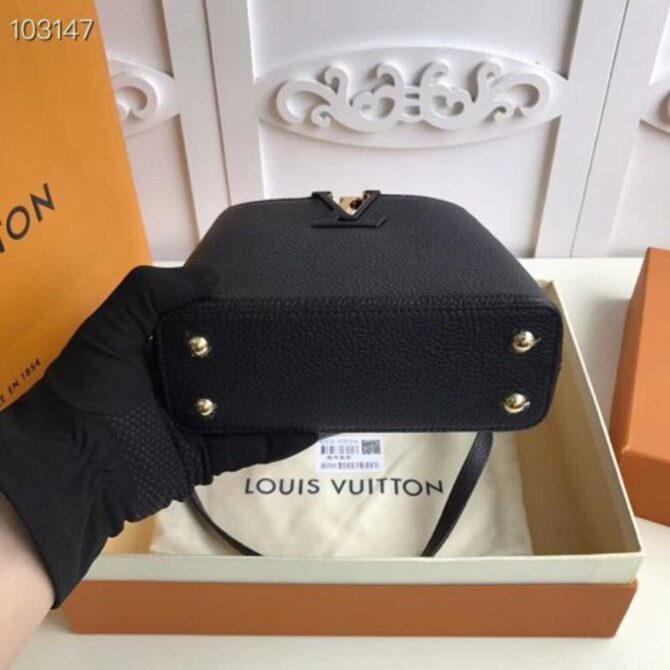 Louis Vuitton Replica Capucines Mini Bag Python Handle Noir