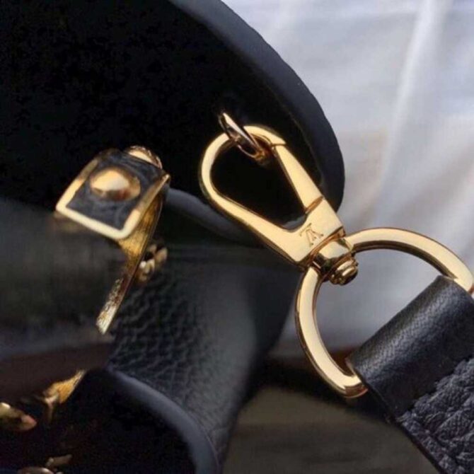 Louis Vuitton Replica Capucines PM Bag Central Stripe Crocodile Black