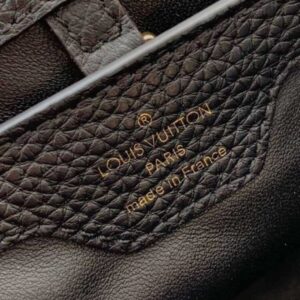 Louis Vuitton Replica Capucines PM Bag Central Stripe Crocodile Black
