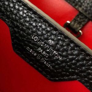 Louis Vuitton Replica Capucines PM Bag Colorblock M51814 Black/Apricot/Red