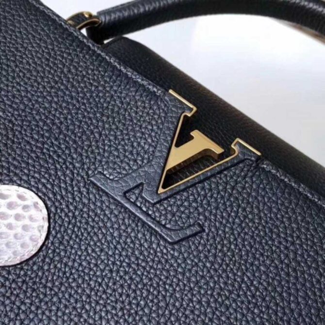 Louis Vuitton Replica Capucines PM Bag Iris Blossom M54696 Black