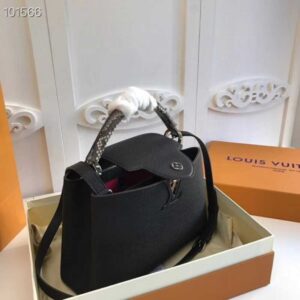 Louis Vuitton Replica Capucines PM Bag Python Handle N92800 Noir