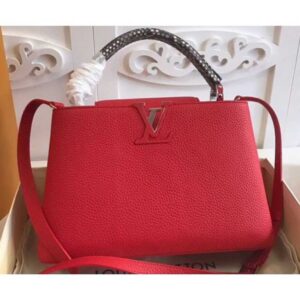 Louis Vuitton Replica Capucines PM Bag Python Handle N92803 Rubis