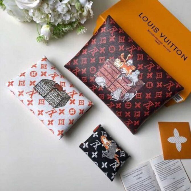 Louis Vuitton Replica Catogram Monogram Canvas Pochette Kirigami Pouch Bag M63885 2018