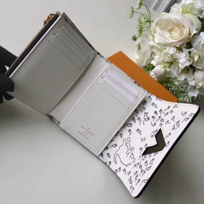 Louis Vuitton Replica Catogram Monogram Canvas Twist Compact Wallet M63889 Black/White 2018