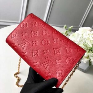 Louis Vuitton Replica Chain Wallet in Monogram Empreinte Leather M63398 Red 2018