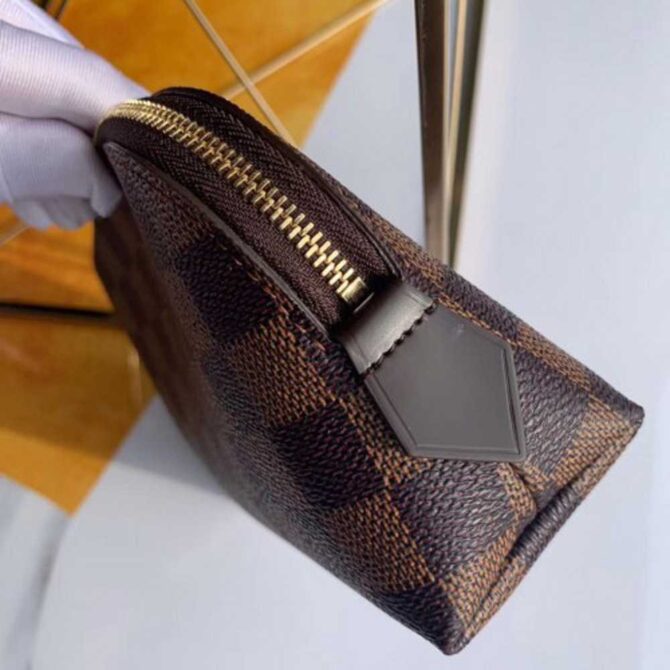 Louis Vuitton Replica Cosmetic Pouch PM Bag Damier Ebene Canvas N47516