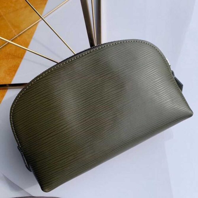 Louis Vuitton Replica Cosmetic Pouch PM Bag Epi Leather Army Green