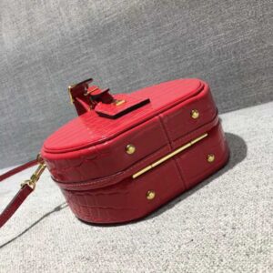 Louis Vuitton Replica Croco Pattern Petite Boite Chapeau Bag Red 2018