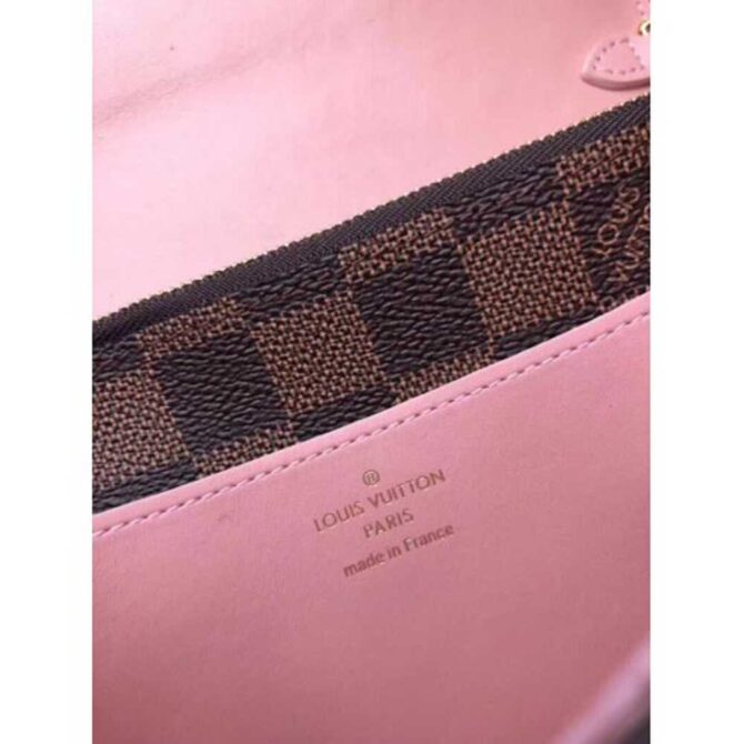 Louis Vuitton Replica Croisette Damier Canvas Chain Wallet N61273 Grey 2018