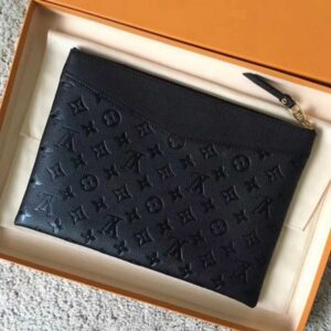 Louis Vuitton Replica Daily Pouch in Monogram Empreinte Leather M62937 Black