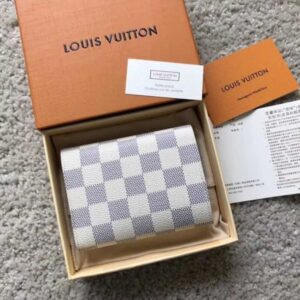 Louis Vuitton Replica Damier Azur Canvas Envelop Victorine Wallet N64022 Pale Pink