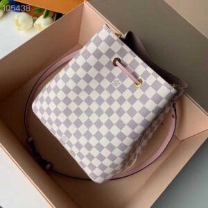 Louis Vuitton Replica Damier Azur Canvas NeoNoe Bucket Bag N40152 Eau de Rose 2019