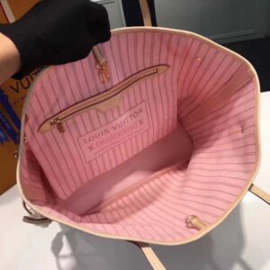 Louis Vuitton Replica Damier Azur Canvas Nerverfull MM Tote Bag N41050 Pink 2017