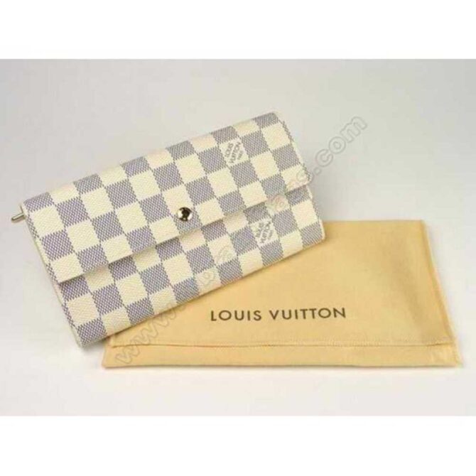 Louis Vuitton Replica Damier Azur Wallet with Zip Pocket