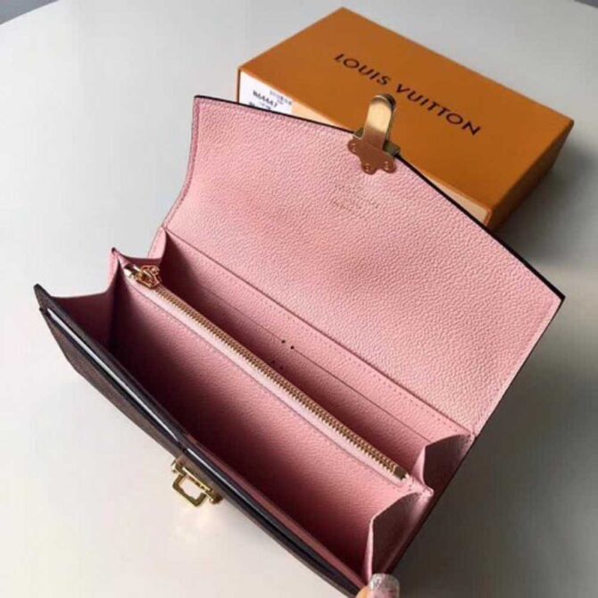 Louis Vuitton Replica Damier Canvas Clapton Wallet N64447 Pink 2018