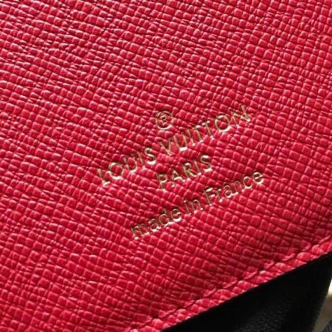 Louis Vuitton Replica Damier Ebene Canvas Envelop Victorine Wallet N41659 Red