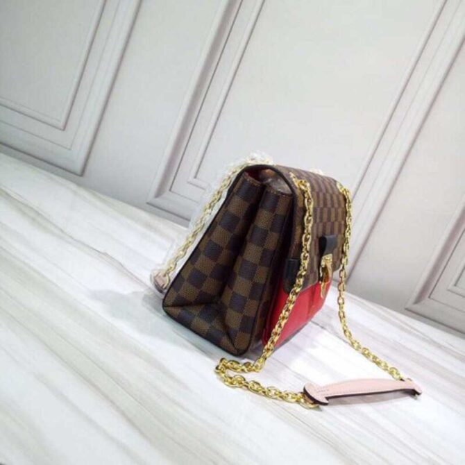 Louis Vuitton Replica Damier Ebene Canvas Vavin PM Chain Bag Cherry 2019