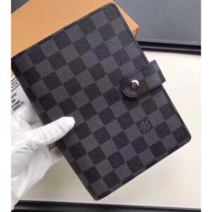 Louis Vuitton Replica Damier Graphite Notebook Cover PM M20004 Grey