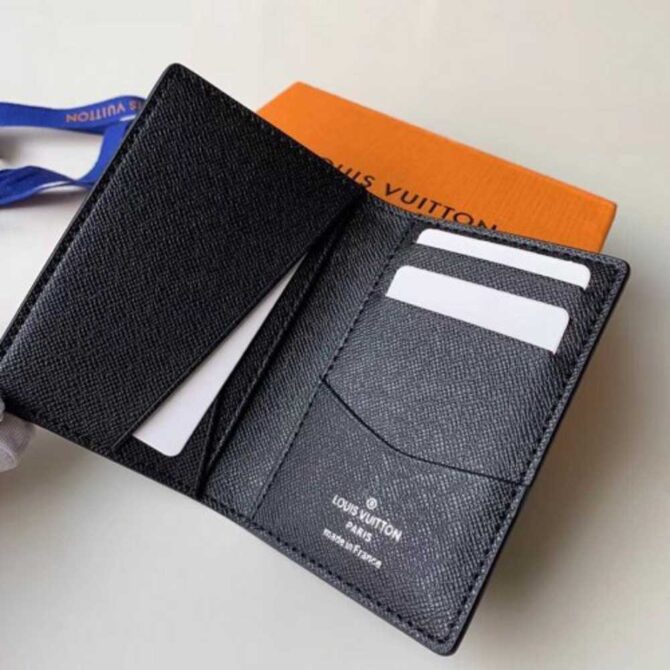 Louis Vuitton Replica Damier Graphite Pixel Canvas Pocket Organiser Wallet N60160 Green 2019