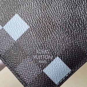 Louis Vuitton Replica Damier Graphite Pixel Canvas Slender Wallet N60181 Gray 2019