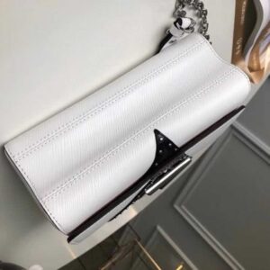 Louis Vuitton Replica EPI Monogram Canvas Chevron Stud Twist MM Bag White 2018