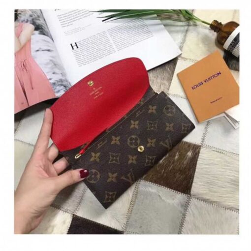 Louis Vuitton, Bags, Authentic Louis Vuitton Monogram Wallet Emilie  Wallet Red M636