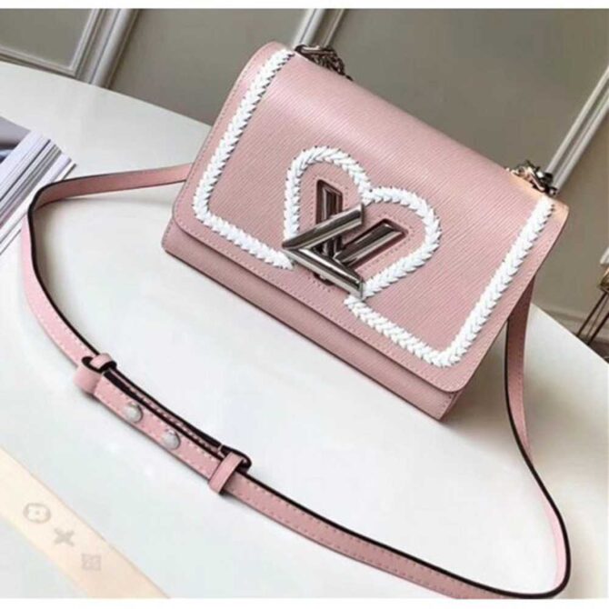 Louis Vuitton Replica Epi Braided Heart Twist MM Bag M53126 Pink 2018