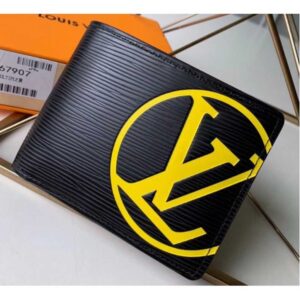 Louis Vuitton Replica Epi Leather Bright-colored LV Replica Multiple Wallet M67907 Black 2019