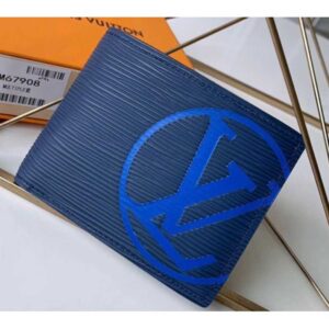 Louis Vuitton Replica Epi Leather Bright-colored LV Replica Multiple Wallet M67908 Navy Blue 2019