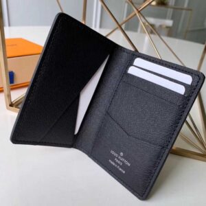 Louis Vuitton Replica Epi Leather Bright-colored LV Replica Pocket Organizer Wallet M67904 Black 2019