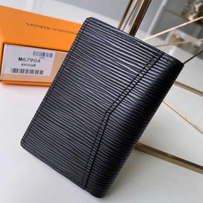 Louis Vuitton Replica Epi Leather Bright-colored LV Replica Pocket Organizer Wallet M67904 Black 2019