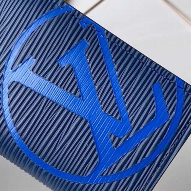 Louis Vuitton Replica Epi Leather Bright-colored LV Replica Pocket Organizer Wallet M67905 Navy Blue 2019